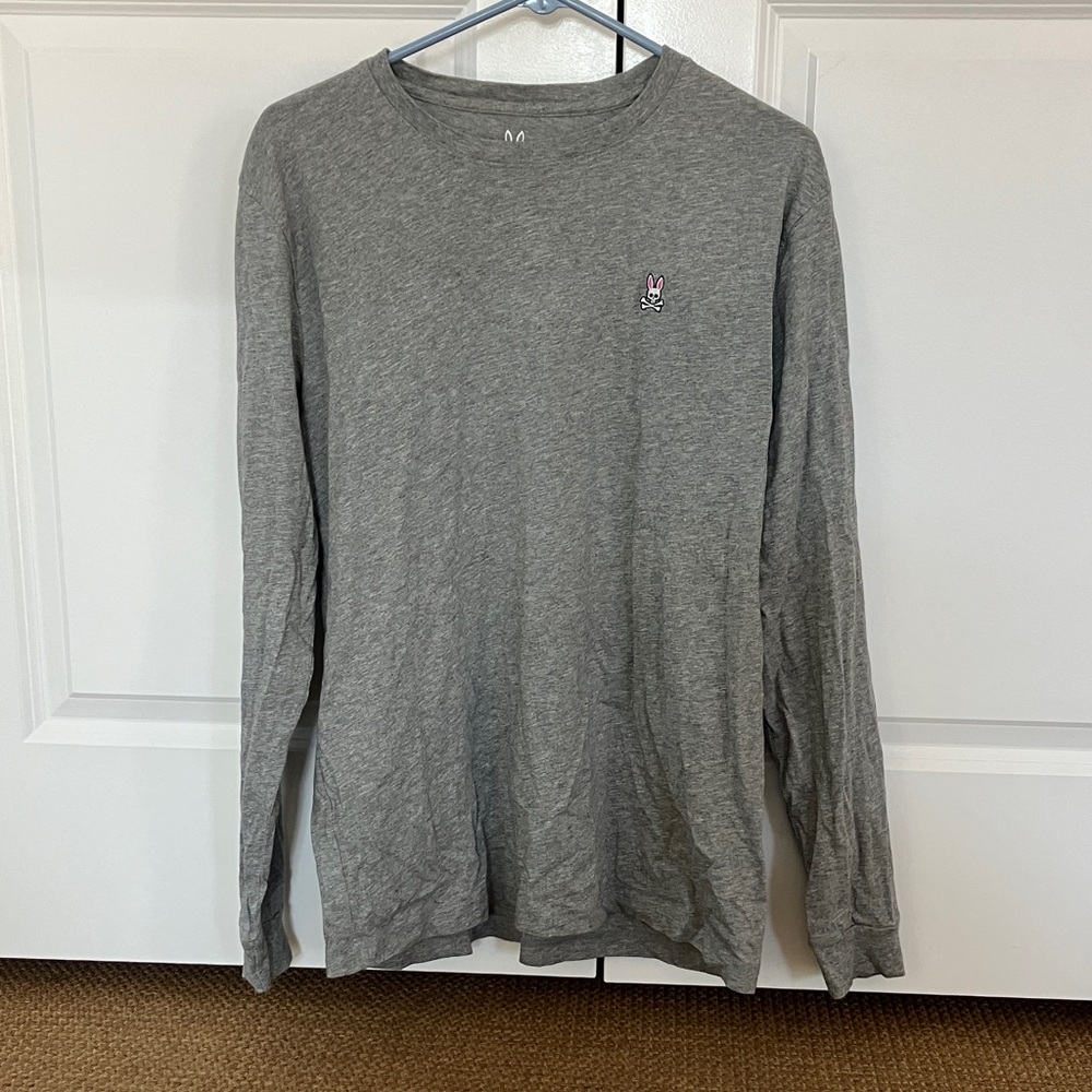 PSYCHO BUNNY Long Sleeve T-shirt Men’s size 6 (L) Gray